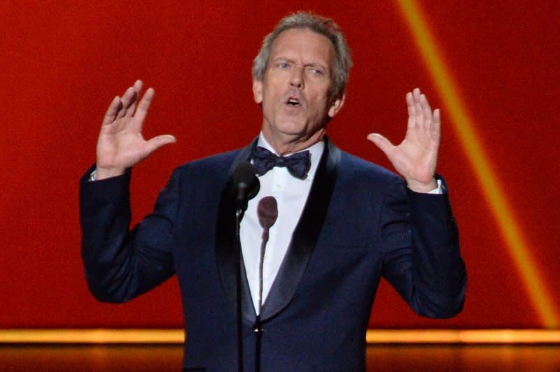 Hugh Laurie speaks onstage during the 71st annual Primetime Emmy Awards at the Microsoft Theater in downtown Los Angeles in 2019. File Photo by Jim Ruymen/UPI