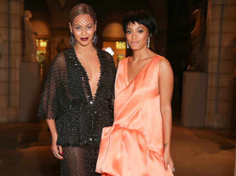 Beyonce with Solange at the 2014 Met Gala. Copyright: [Rex]