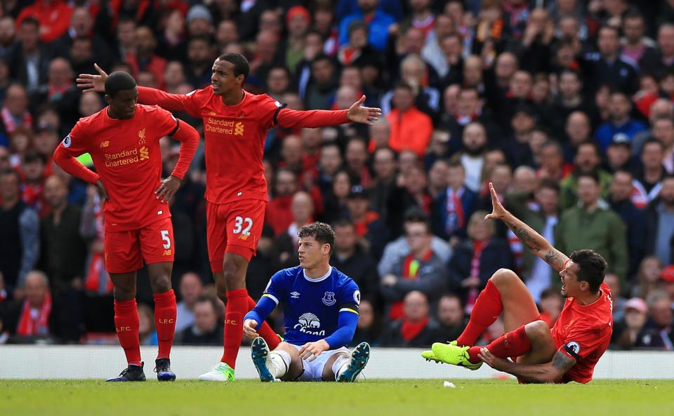 Ross Barkley's challenge on Dejan Lovren left a lot to be desired 