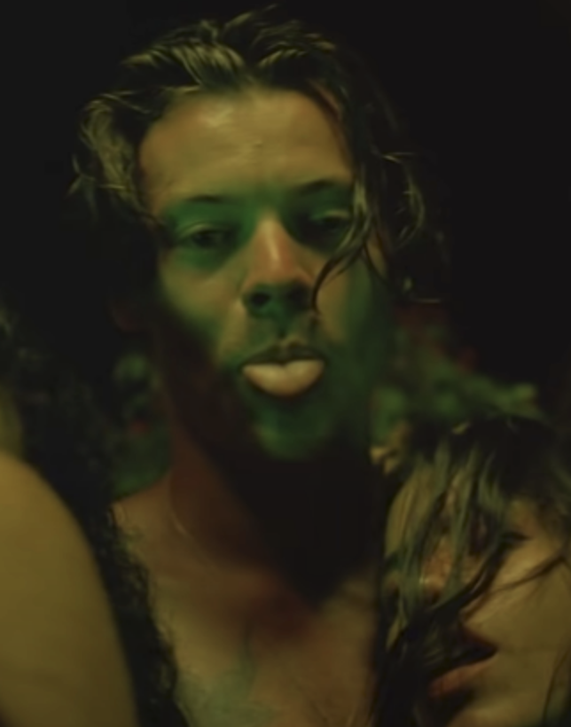 Styles in his "Lights Up" music video