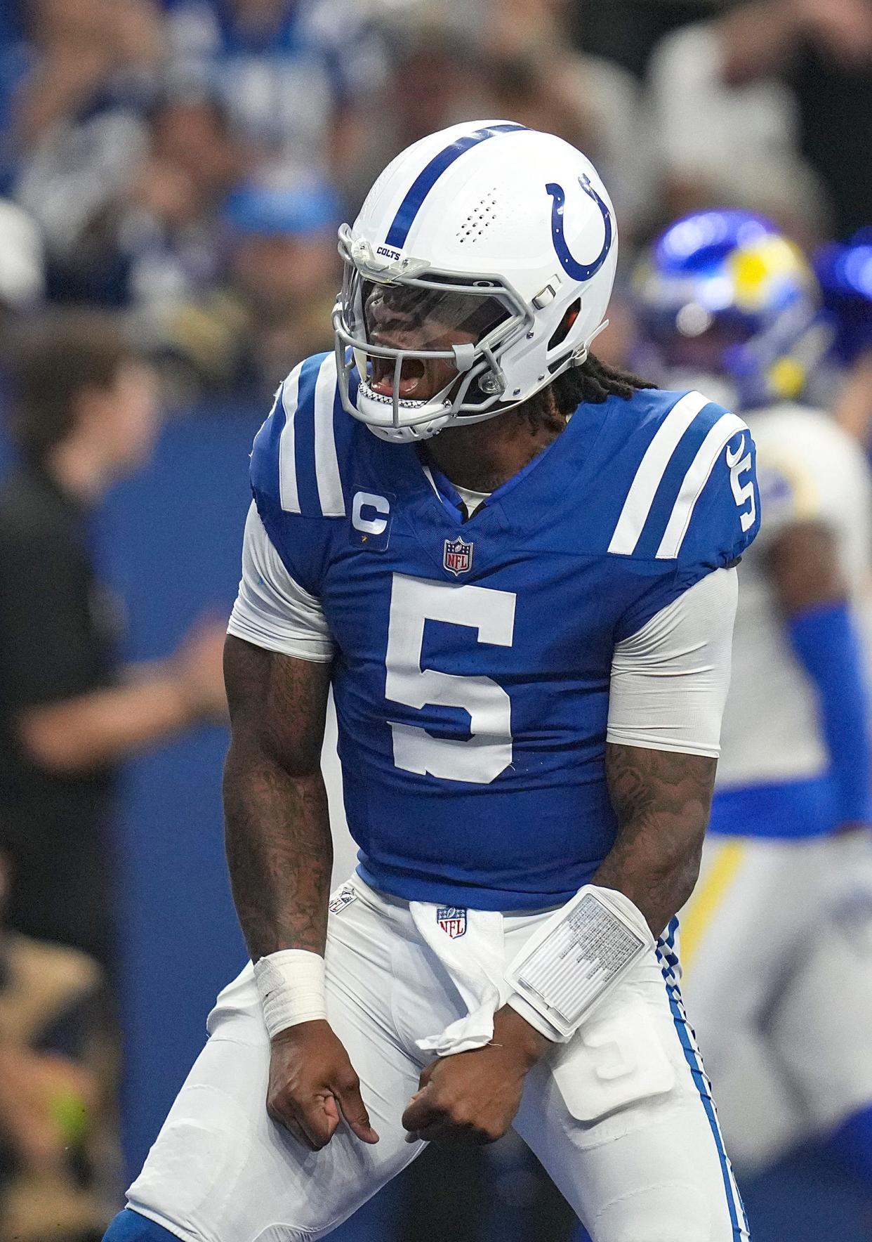 Indianapolis Colts quarterback Anthony Richardson is looking to build on a rookie season that was electric at times but was cut short by an AC joint sprain in Week 5.