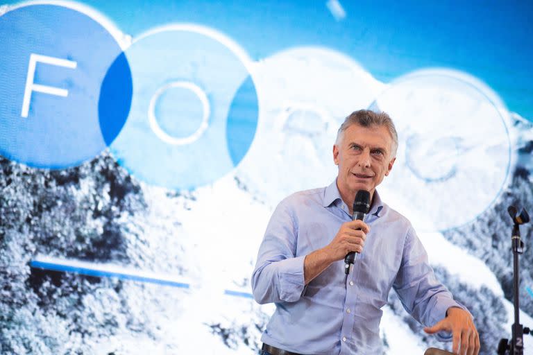 El expresidente Mauricio Macri en el foro Llao Llao