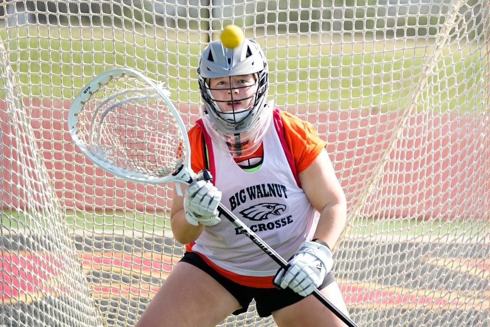 Big Walnut goalie Caroline Weber is the state’s all-time saves leader in girls lacrosse, according to Ohio High School Athletic Association records.