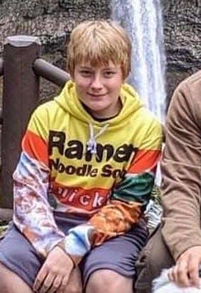 This photo of Wyatt Tofte circulated on Facebook throughout the search for the 13-year-old from Lyons.