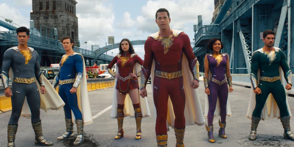 Shazam and his superhero friends