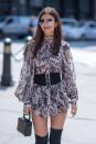 <p><strong>Who: </strong>Victoria Justice</p><p><strong>Affordable Fashion Find: </strong><strong>H&M Studio</strong> dress, $50, <a rel="nofollow noopener" href="http://www.hm.com/us/product/53054?article=53054-A&cm_vc" target="_blank" data-ylk="slk:hm.com;elm:context_link;itc:0;sec:content-canvas" class="link ">hm.com</a>.</p><p><strong>Why We Love It: </strong>The actress's airy boho dress looks even more luxe with all the right accessories: a corset-style belt, over-the-knee boots and mini bag. </p>