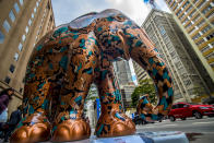 <p>A herd of 85 elephants will spread through the streets of São Paulo from this Tuesday (1st), when the city receives the Elephant Parade on Aug. 1, 2017. (Photo: Sebastiao Moreira/EPA/REX/Shutterstock) </p>