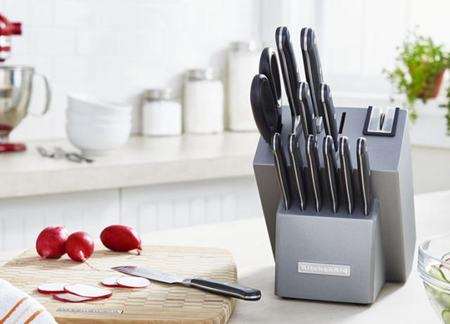 Kitchenaid Gourmet 14-piece Forged Triple Rivet Cutlery Block Set, Cutlery  Sets & Knives