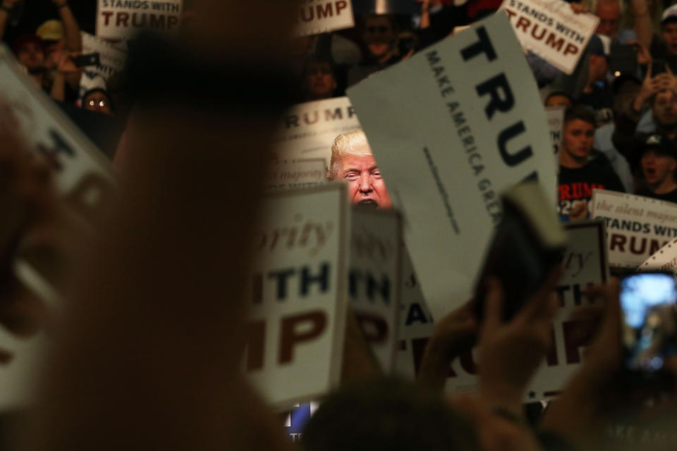 Trump protesters and supporters clash in Anaheim