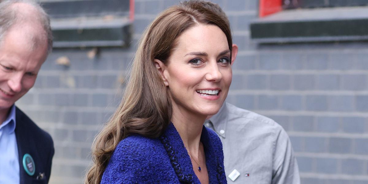 Kate Middleton Wears Vintage Blue Chanel Tweed Blazer from the 90s