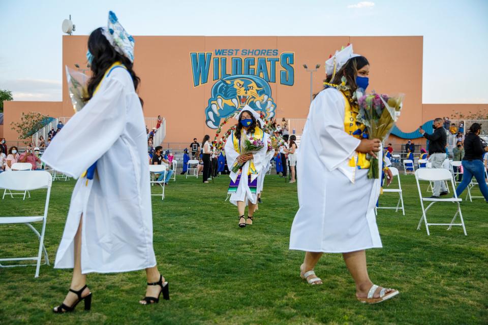 West Shores High School Class of 2021 graduation ceremony took place at the school in Salton City, Calif., on May 28, 2021. Fifty-five graduates received their diplomas.      