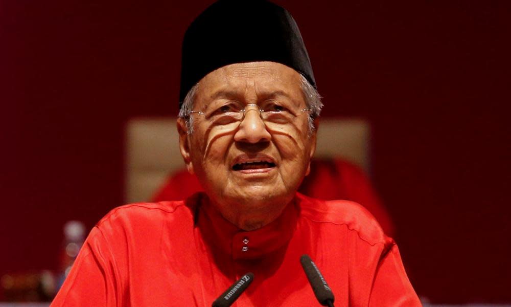 Malaysia’s prime minister Mahathir Mohamad 