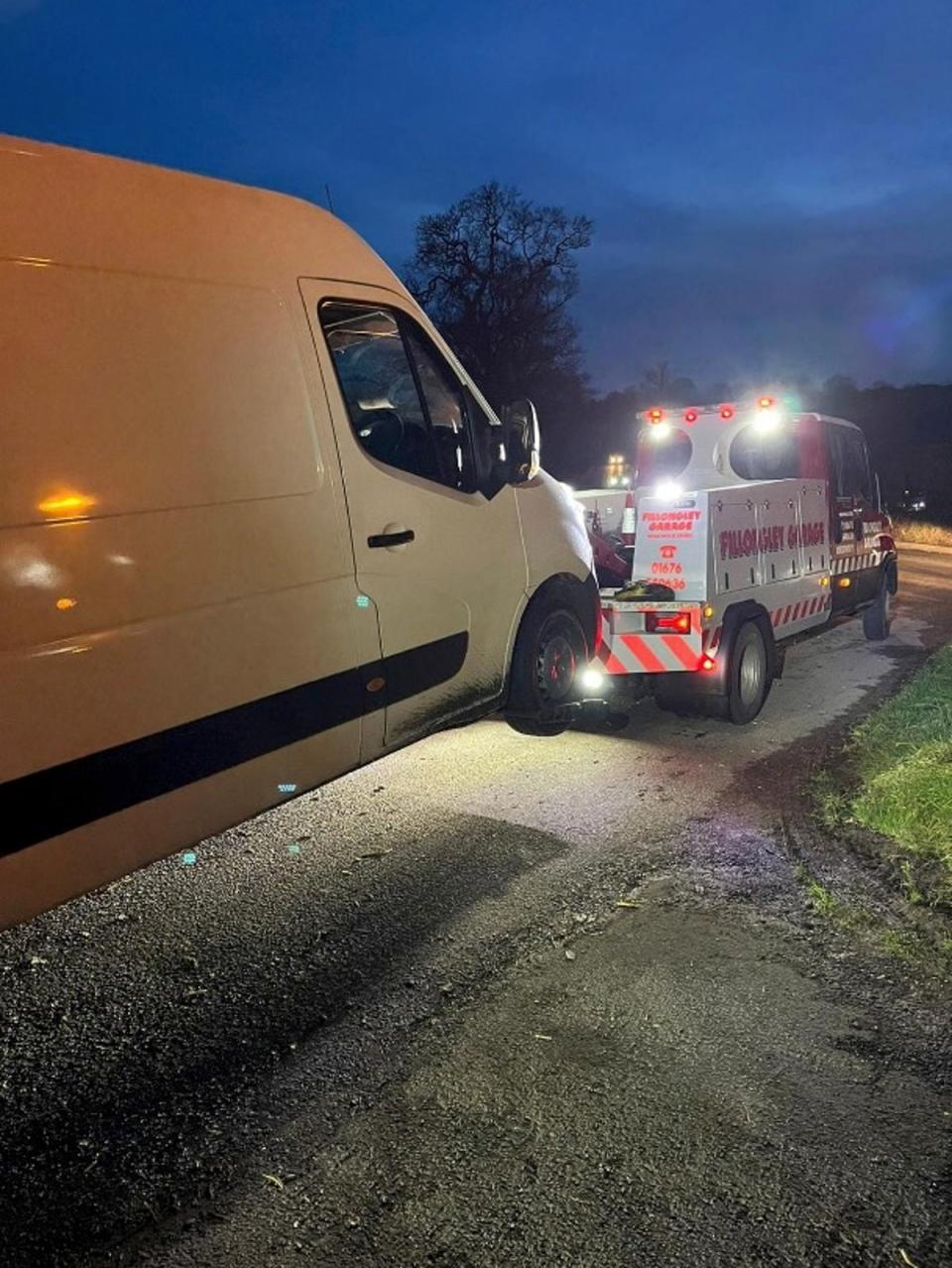 Police arrived and ordered the pair to reload their vans with the rubbish before seizing their vehicles (Warwickshire Police)