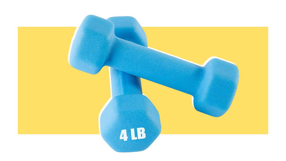 This high-quality set of dumbbells comes in several colors and weight sizes to fit your needs.