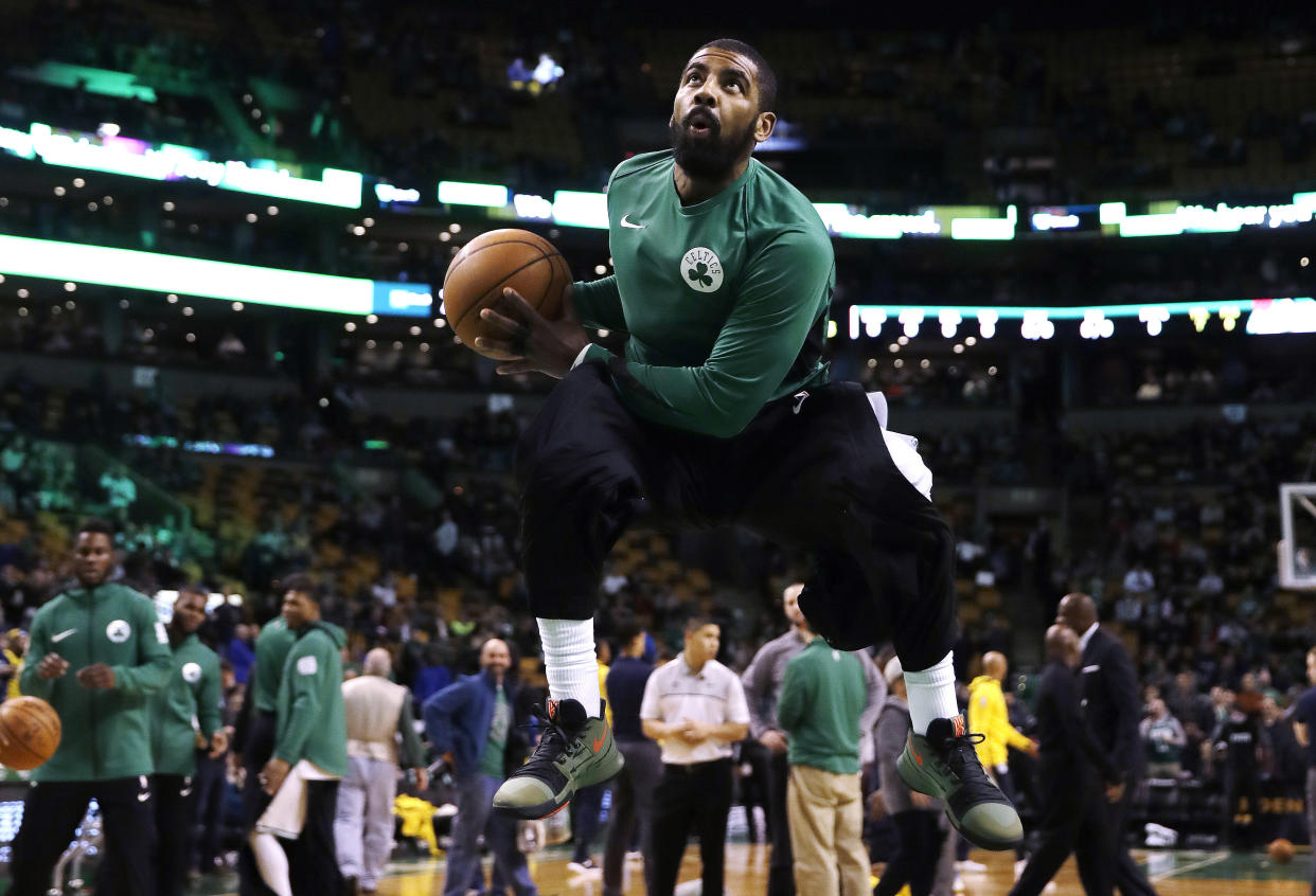 Kyrie Irving operates in his own space now. (AP)