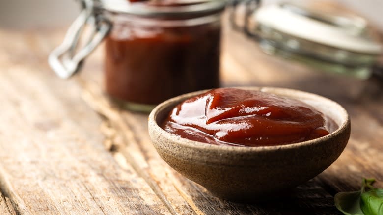 bowl of homemade BBQ sauce