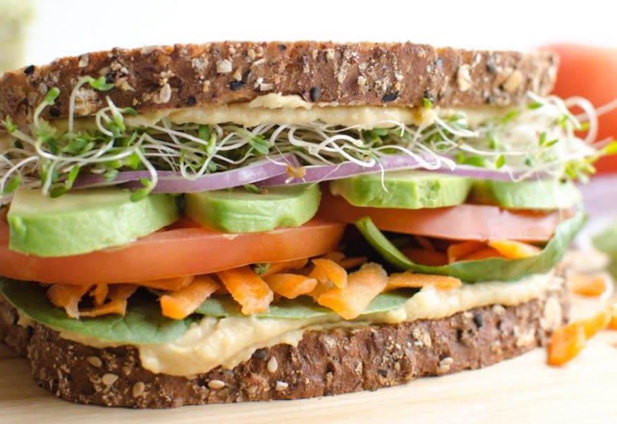 The Ultimate Hummus and Veggie Sandwich from Bless This Mess