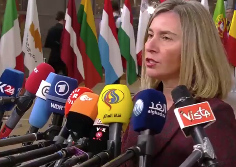 EU foreign affairs chief Federica Mogherini speaks at the summit (EAS)