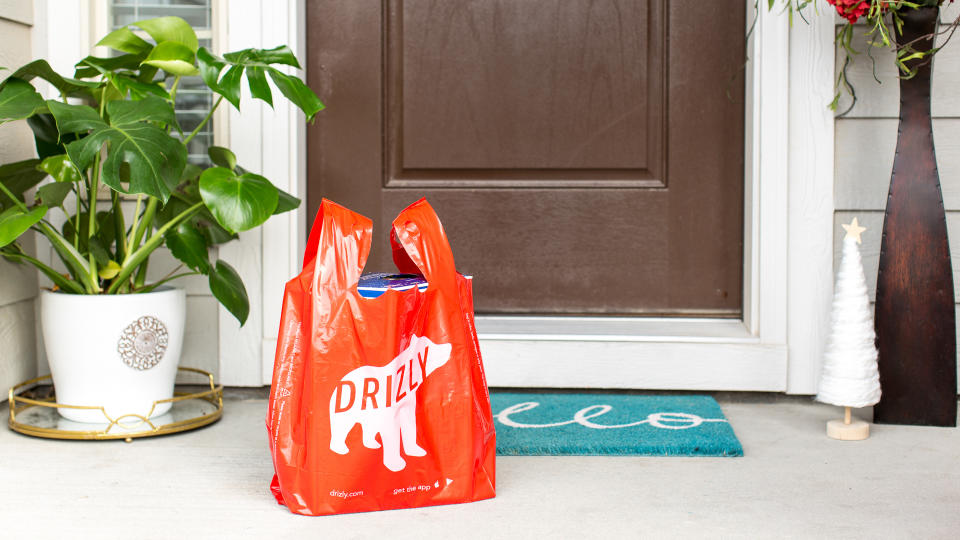 Drizly delivery at the door