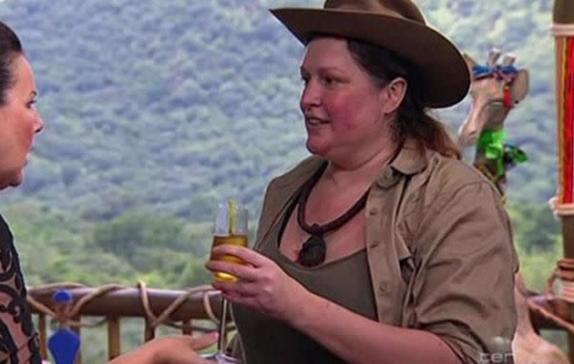 The first thing Tziporah did when she left the jungle was drink champagne. Photo: Network Ten