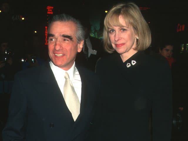 <p>Ron Galella, Ltd./Ron Galella Collection/Getty</p> Martin Scorsese and Helen Morris attend the premiere of 'Kundun' on December 11, 1997 in New York.