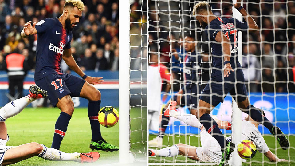 Eric Maxim Choupo-Moting butchered an easy tap-in. Image: Getty