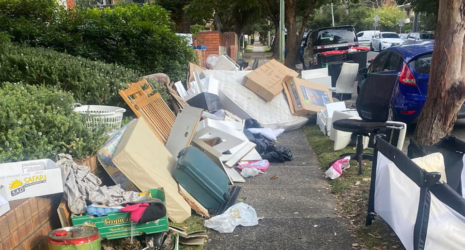 Dee Why rubbish pile