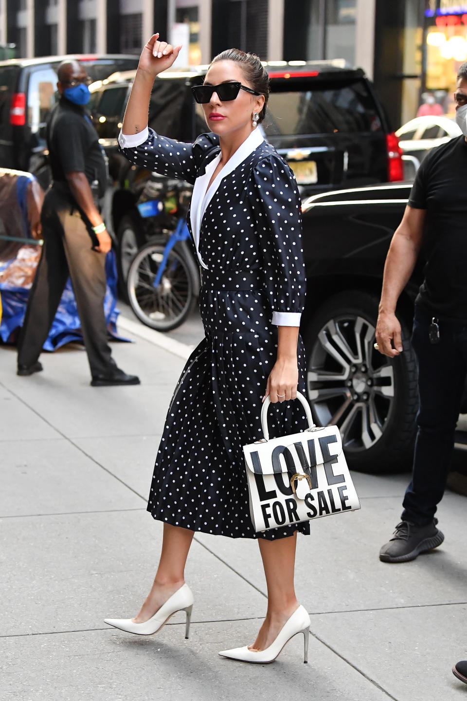 Lady Gaga arrives at Radio City Music Hall in New York City. - Credit: Robert O'Neil / SplashNews.com