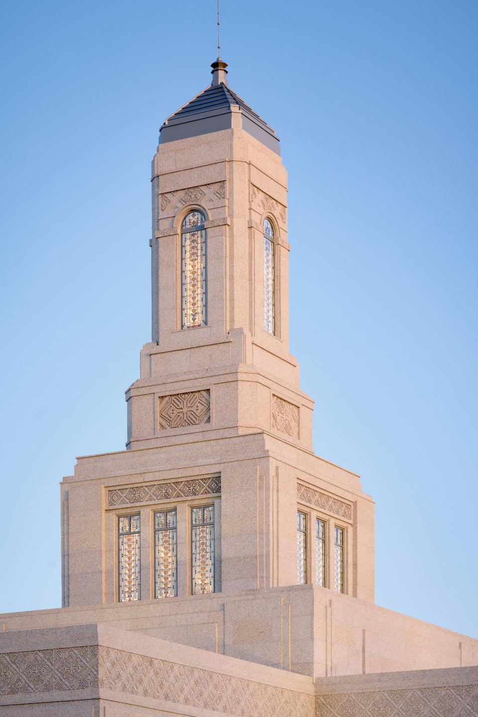 The spire of the Helena Montana Temple.