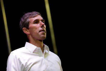 Beto O'Rourke, Democratic former Texas congressman, participates in the 'March for Truth: Stop the Wall, Stop the Lies' during the visit of U.S. President Trump to El Paso, Texas, U.S. February 11, 2019. REUTERS/Jose Luis Gonzalez