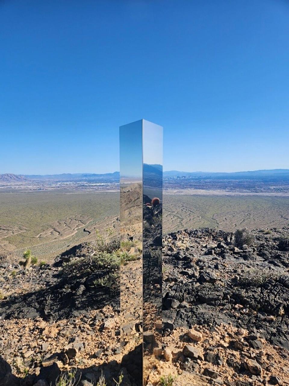 A mystery monolith popped up near Las Vegas earlier in June, but was removed by police (LVMPD)