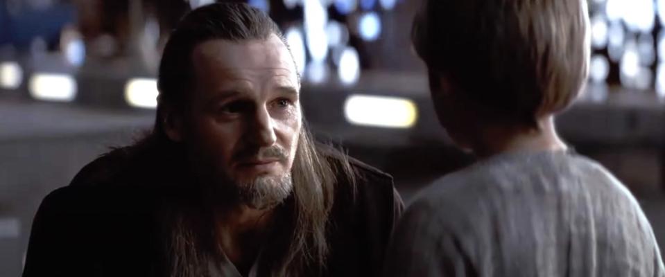 Qui-Gon speaks to Anakin