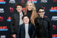 <p>Stars Chandler Dean, Max Malas, June Diane Raphael <br>and Jacob Laval sport big smiles on Nov. 20 at the special screening of their film <em>8-Bit Christmas</em> in N.Y.C.</p>