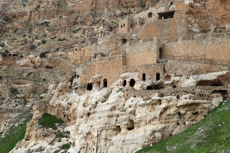 A view of Rabban Hormizd Monastery is seen in Alqosh