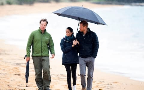 The Duke and Duchess of Sussex during a visit to Abel Tasman National Park - Credit: PA