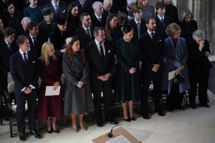 La reina Sofía en el funeral del rey Constantino en Windsor