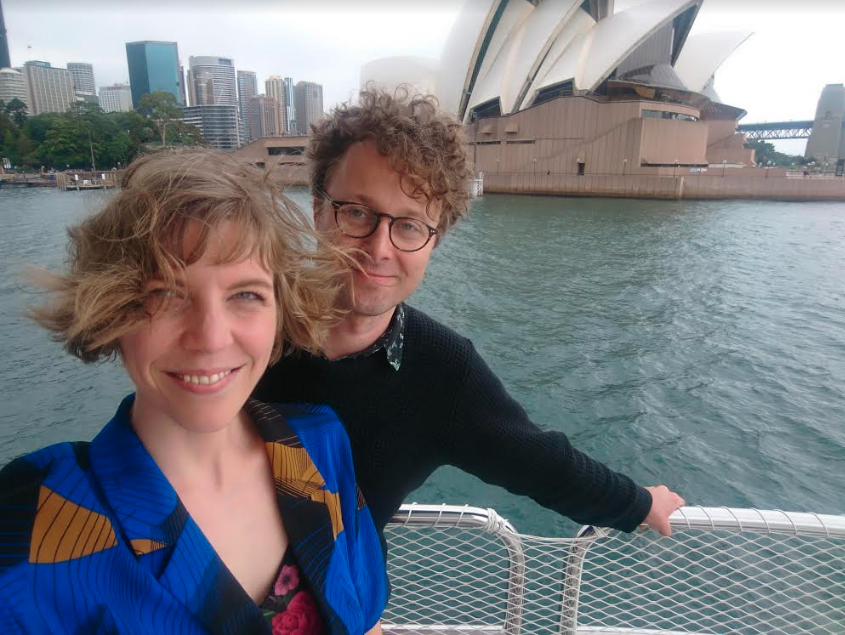 Andrew and his wife Rosie in front of Sydney's iconic opera house. 