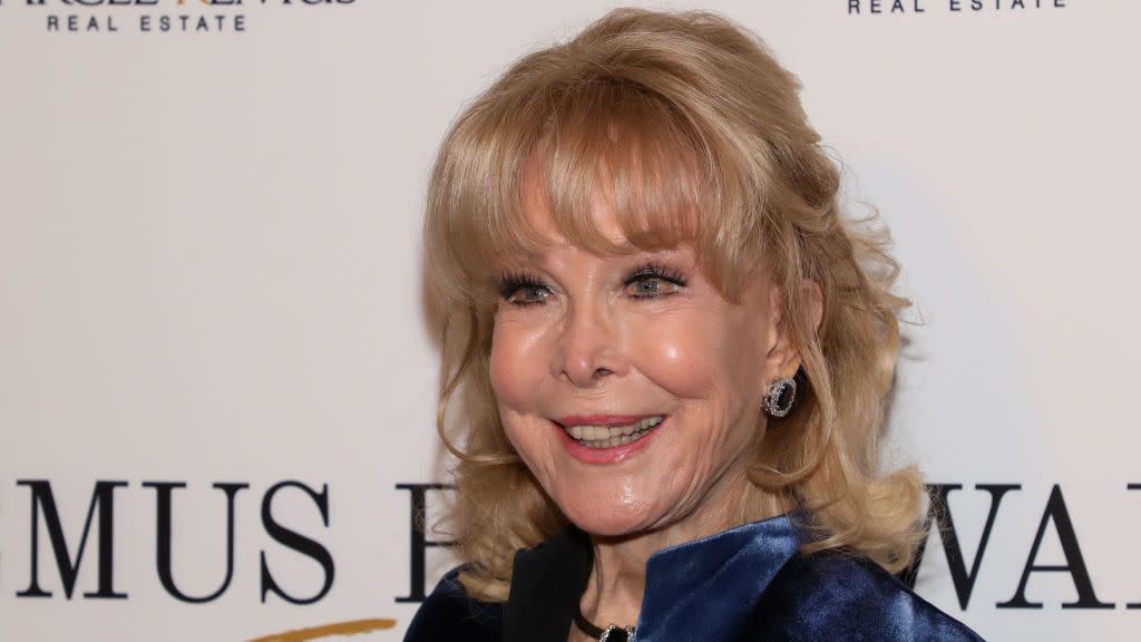 beverly hills, california march 08 barbara eden attends the remus pre award tea time event at the beverly hills hotel on march 08, 2023 in beverly hills, california photo by paul archuletagetty images