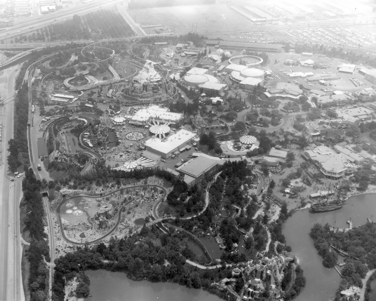 aerial view of Disneyland