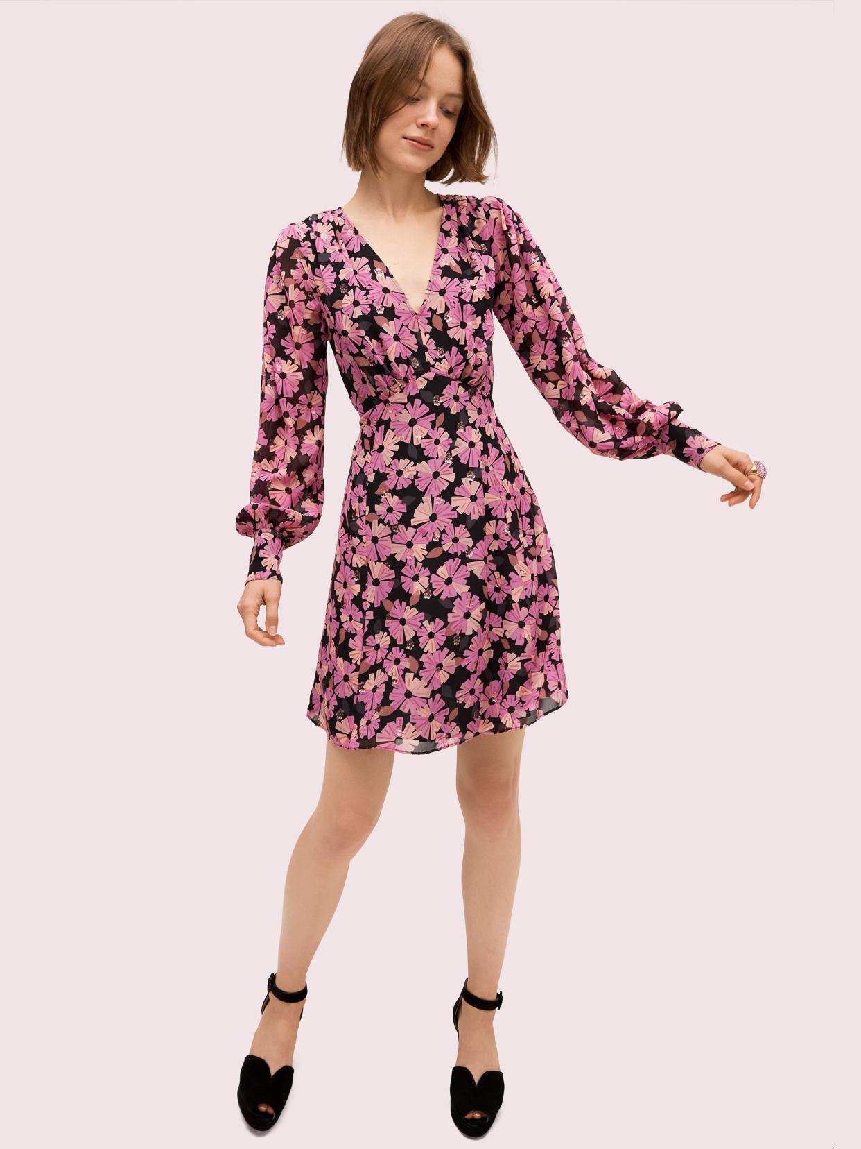 Kate Spade New York Floral Chiffon Dress