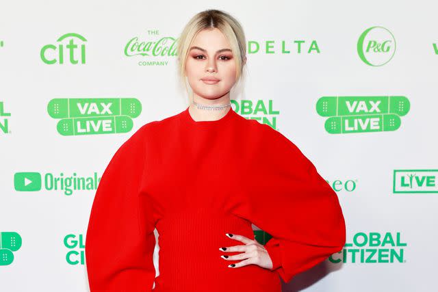 Emma McIntyre/Getty Selena Gomez attends Global Citizen VAX LIVE: The Concert to Reunite the World at SoFi Stadium in Inglewood, Calif., on May 2, 2021.