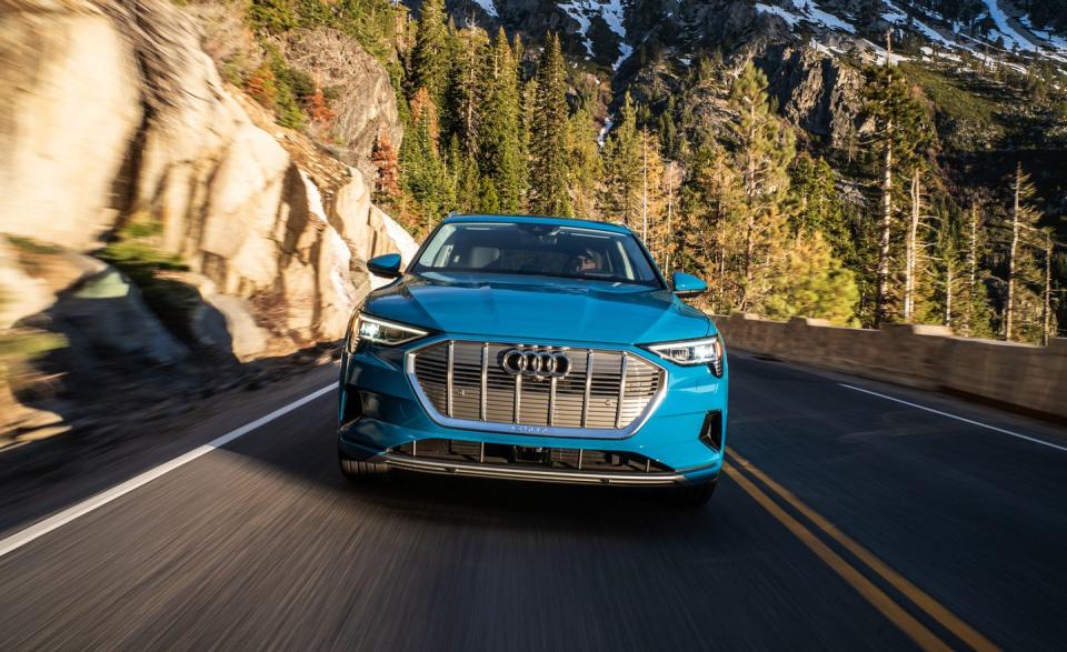 <p>While not blazingly quick, the e-tron should be able to reach 60 mph in less than six seconds.</p>