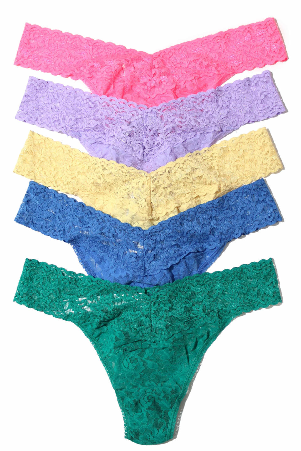 Hanky Panky Assorted 5-Pack Lace Original Rise Thongs