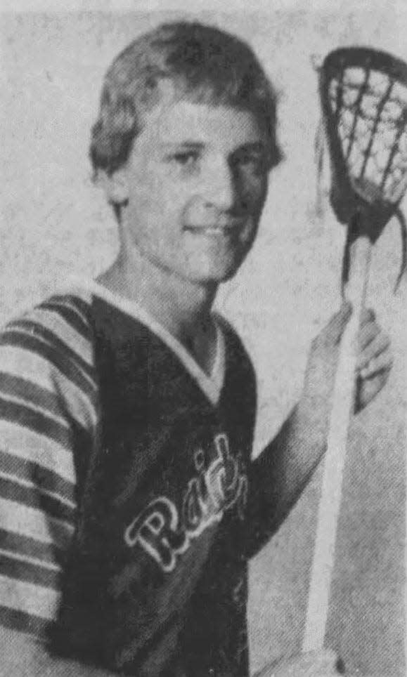 Mark Moore was Horseheads' first All-American in lacrosse in 1982.