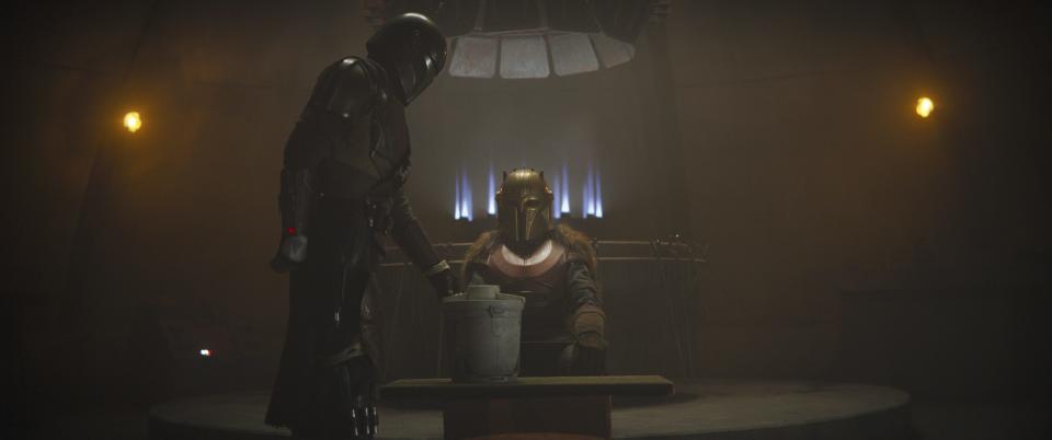 The Mandalorian visits the Armorer in Chapter 3