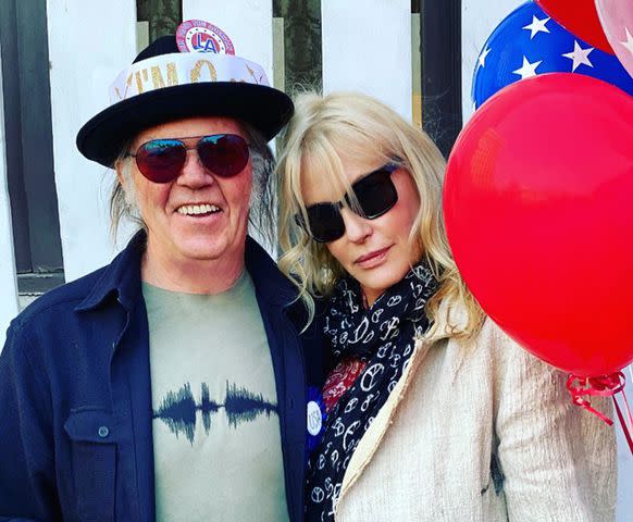 <p>Daryl Hannah/ Instagram</p> Neil Young and Daryl Hannah