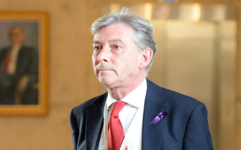 Scottish Labour leader Richard Leonard on the way to First Minister's Questions in the Scottish Parliament - Credit: Corbis News