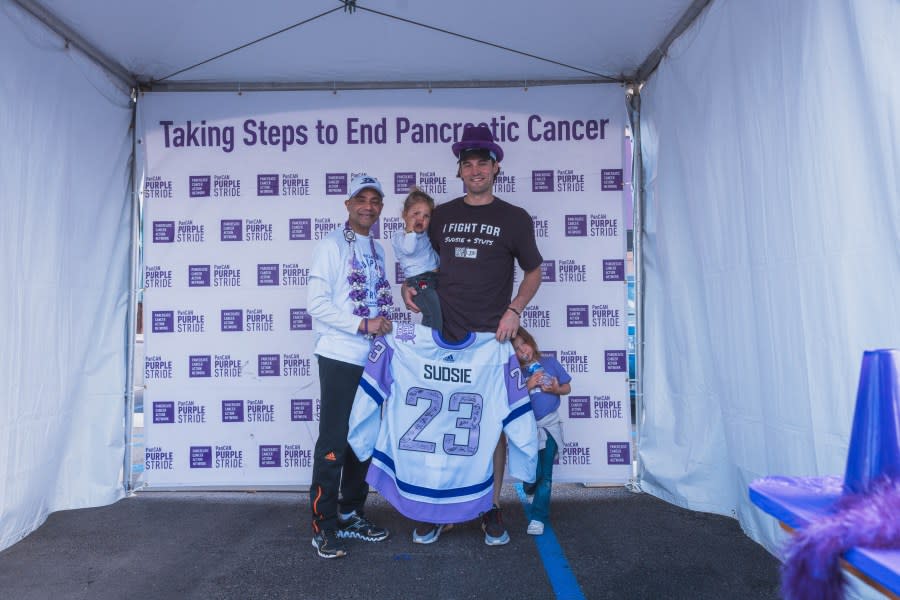 Anaheim Ducks goaltending coach Sudarshan “Sudsie” Maharaj celebrated a clean bill of health after he was declared free of pancreatic cancer in May 2024. (Anaheim Ducks)