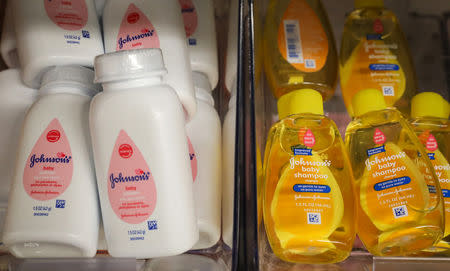 Bottles of Johnson's baby powder and Johnson's baby shampoo are displayed in a store in New York City, U.S., January 22, 2019. REUTERS/Brendan McDermid