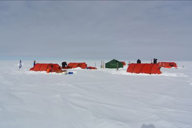 View from their camp after a day of skiing.